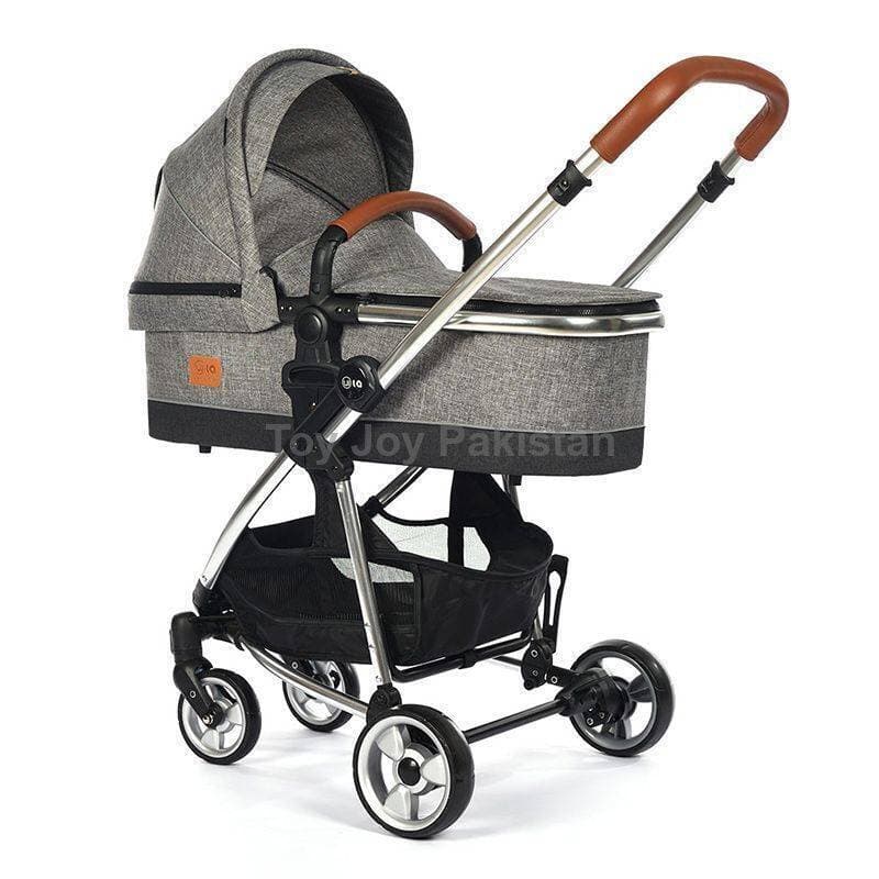 Baby Stroller, Folded Baby Pram With Eva Wheel,Carrycot Adjustable Footrest And Backrest
