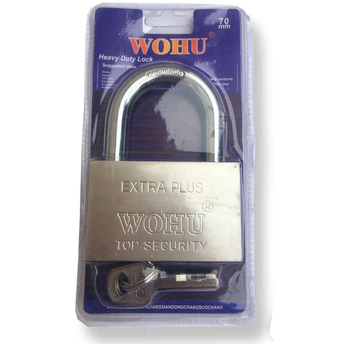 70Mm Heavy Duty Cast Iron Padlock Lock With 3 Keys For Homes Door Safety