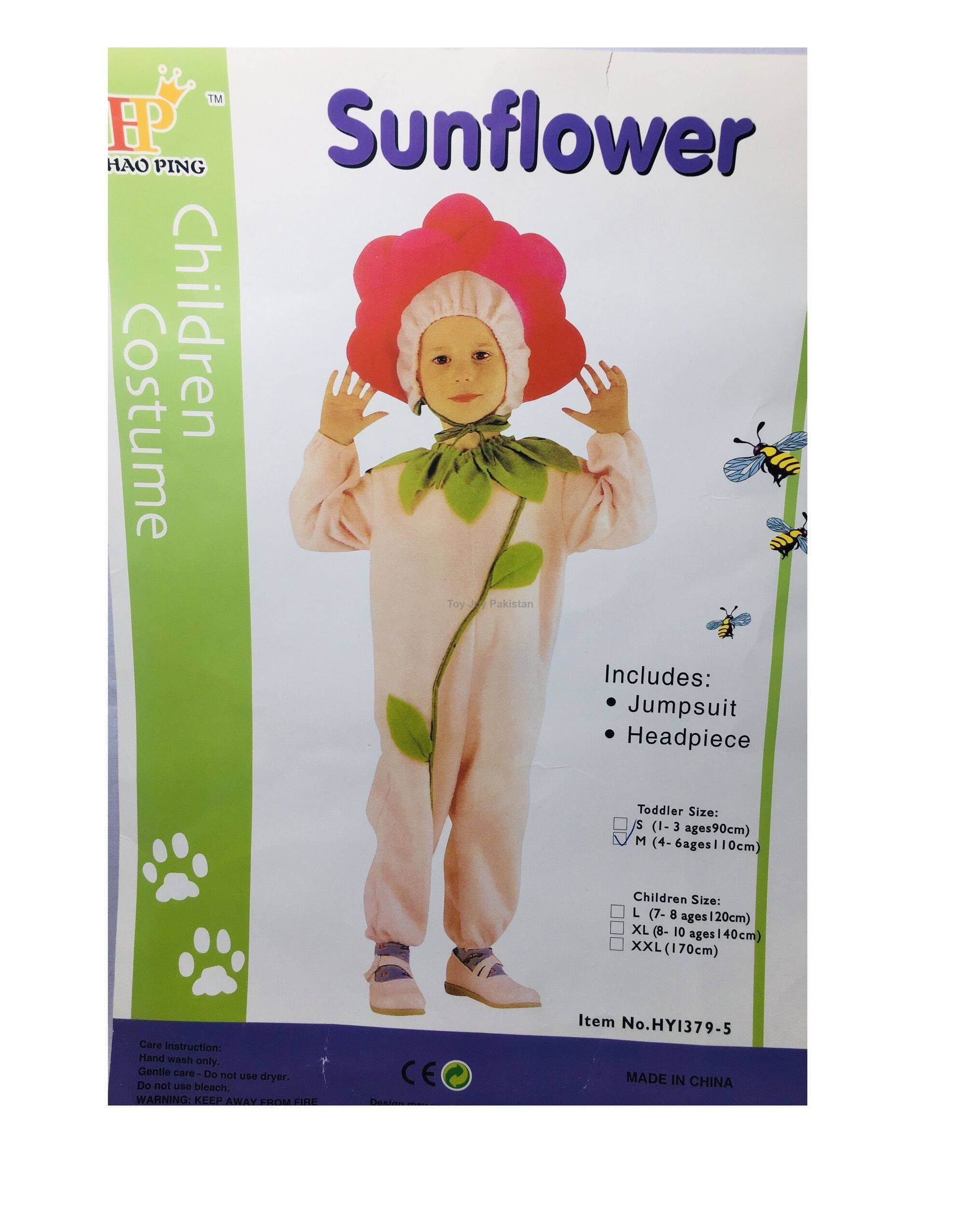 Flower Costume Children Sunflower Costume 3-9 Years