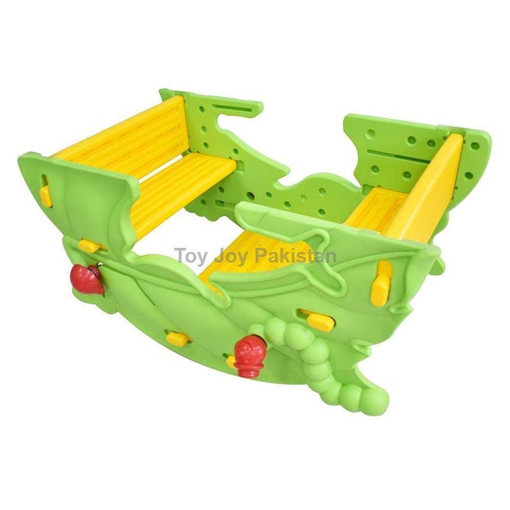 Ching Ching Study Table Leaf Shaped For Kids With Dolphin Seasaw 2 in 1