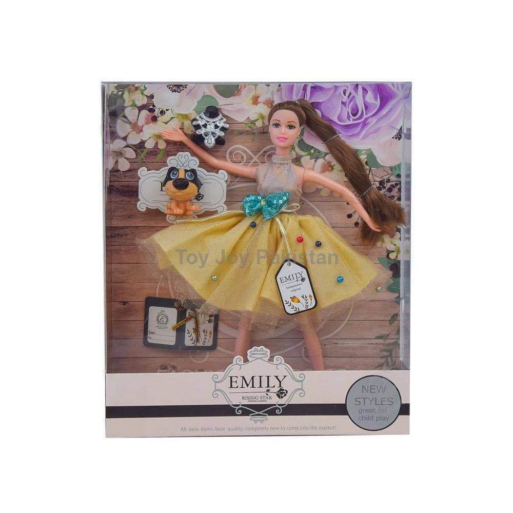 Emily Fashion Doll Bendable Plastic Doll With A Dog