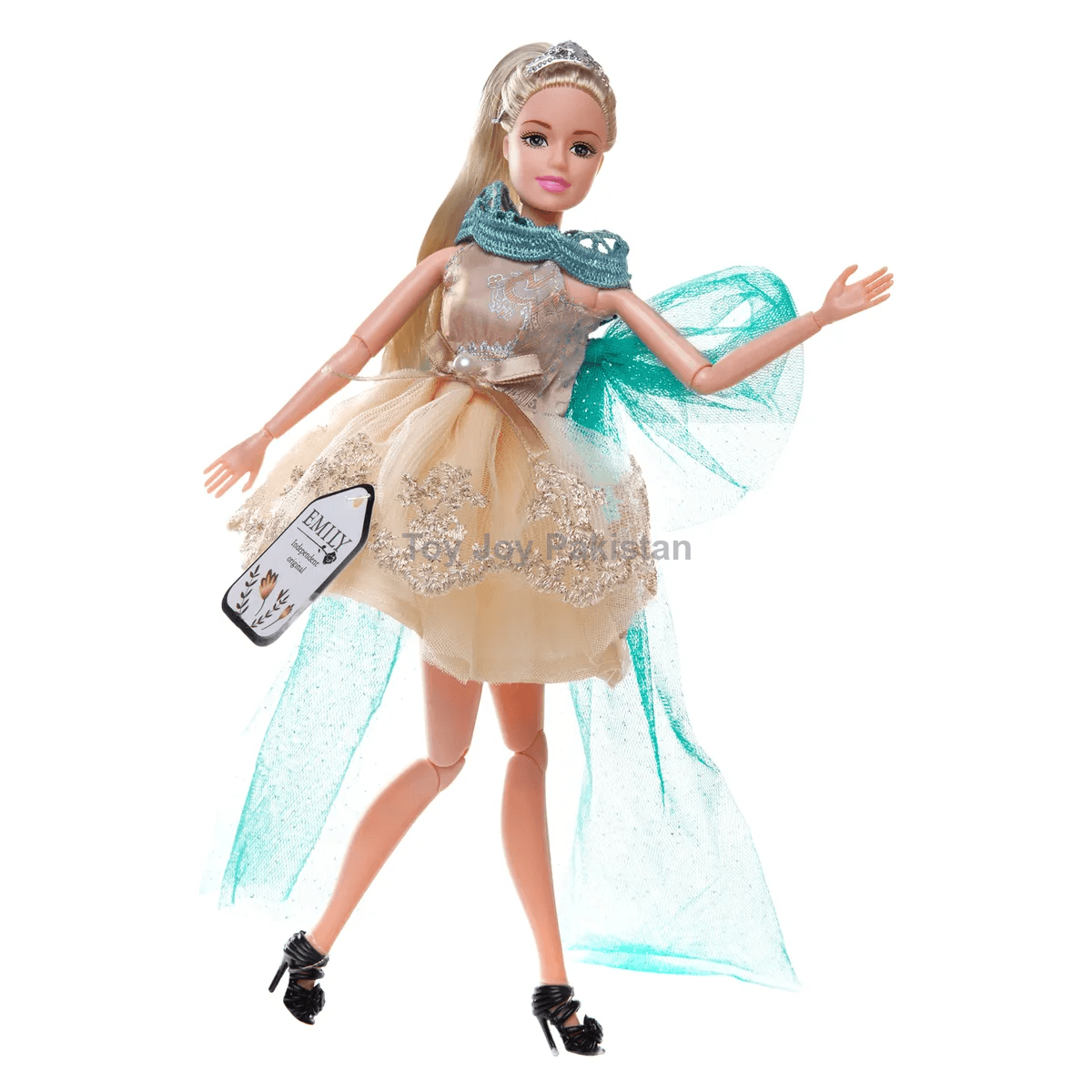 Emily Fashion Doll Flower Girl With Hand Bag Bendable Plastic Doll