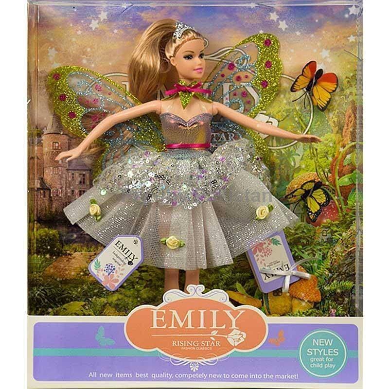 Emily Fairy Doll Bendable Plastic Doll With 2 Butterfly