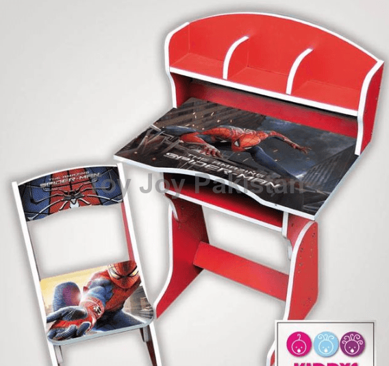Disney Character Spider Man Wooden Study Table With Chair For Kids