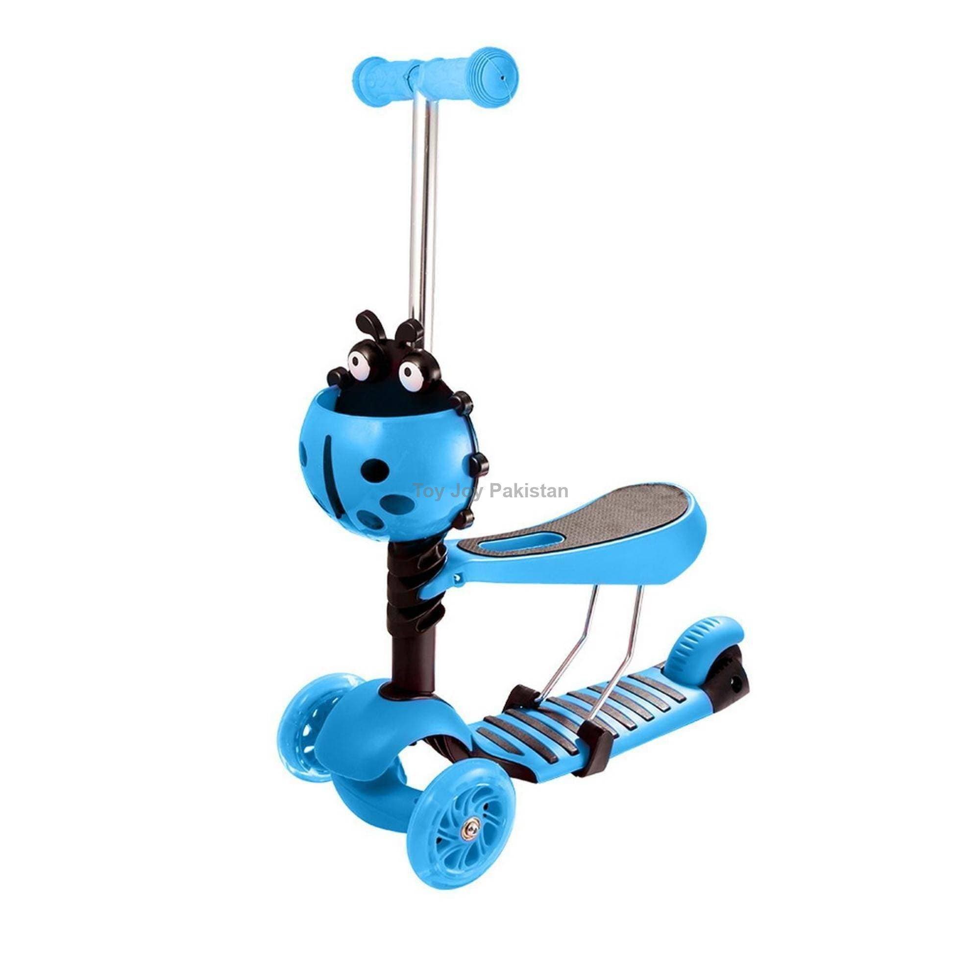 Baby Kids 3-in-1 Scooter Baby Walker & Boy & Girls Kick Push 3 Wheel Mini Princess Scooter with Removable Seat