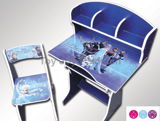 Disney Character Frozen Wooden Study Table With Chair For Kids.
