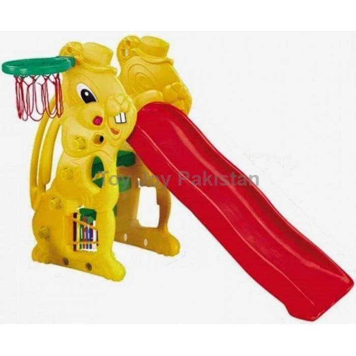 Kids Baby Rabbit Slide With Basketball Set And Xylophone Size 137cm