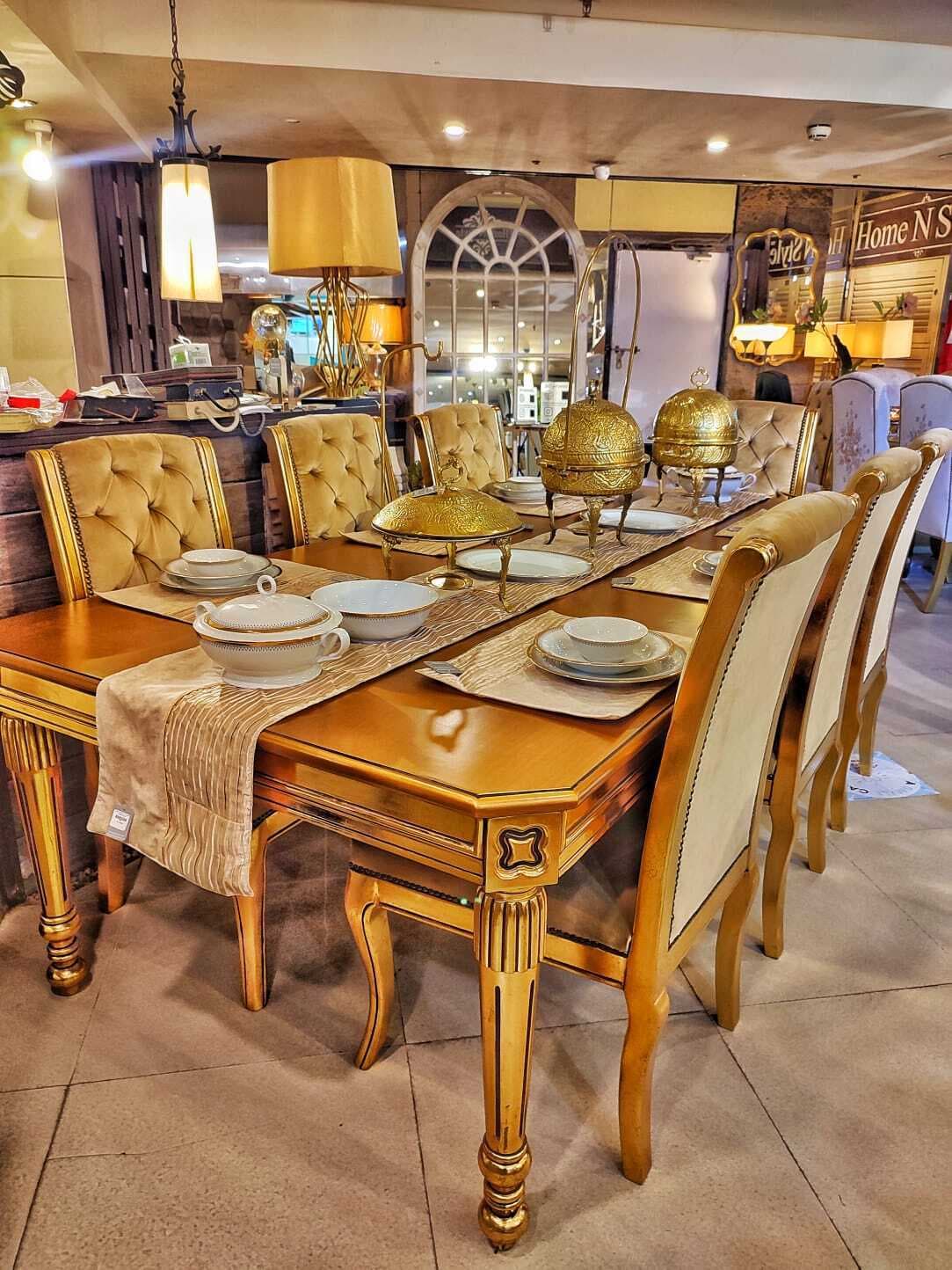 Rosewood 8 Person Dining Table Set