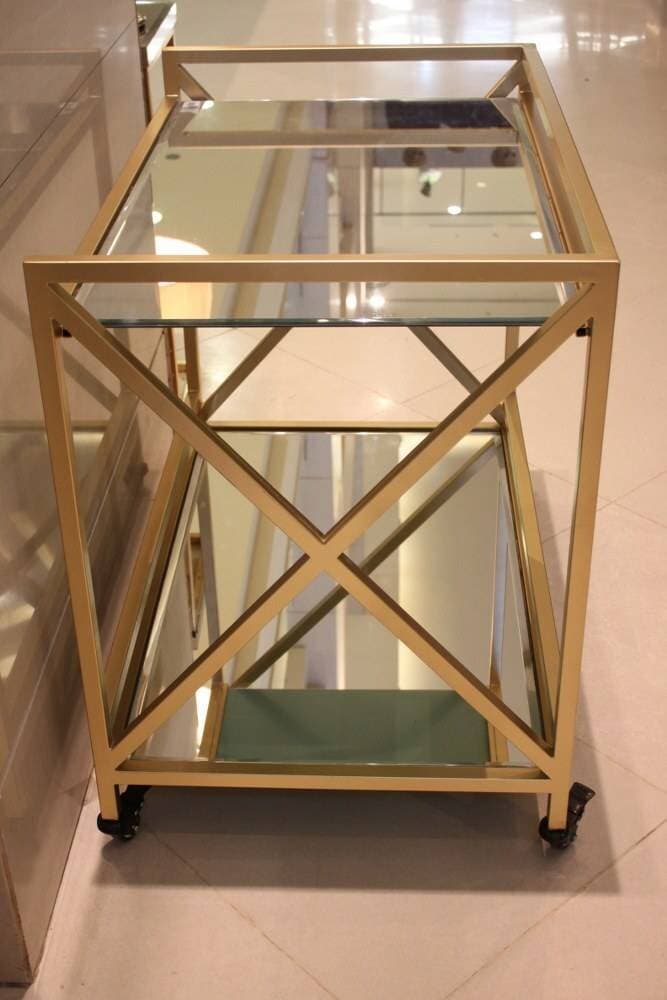 Serving Trolley Golden Luxury By Home N Style