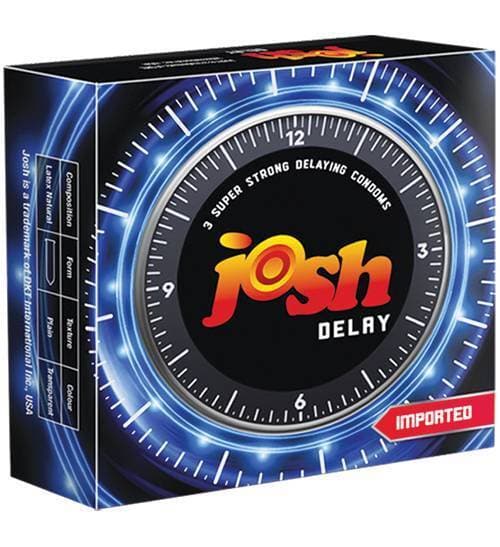 JOSH Delay condoms made with natural rubber latex