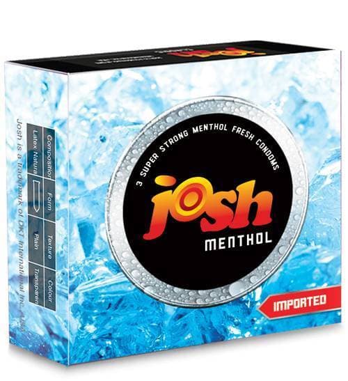 Josh Menthol Condoms With Natural Rubber Latex