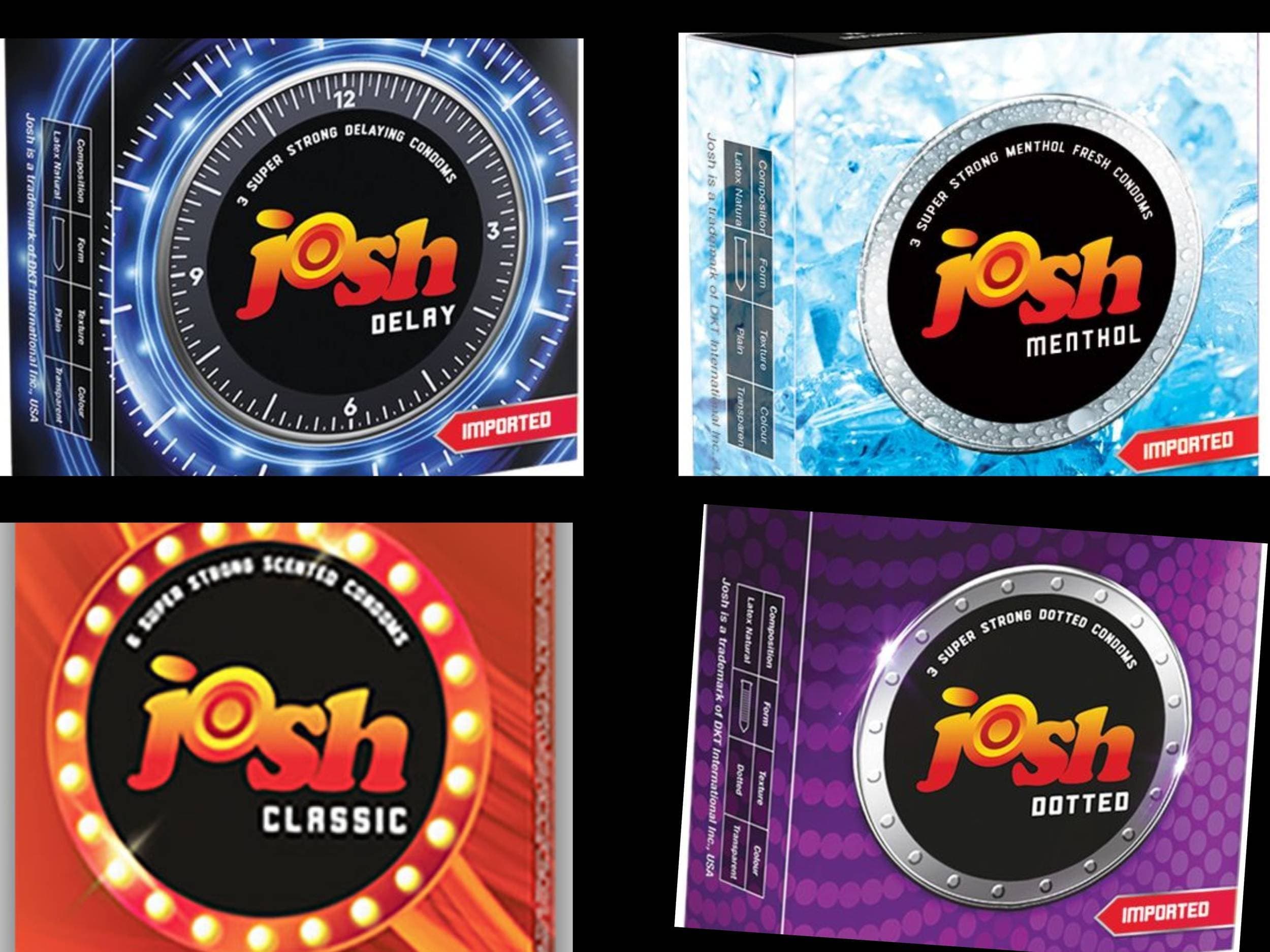 Josh Dotted Condoms Made With Natural Rubber Latex