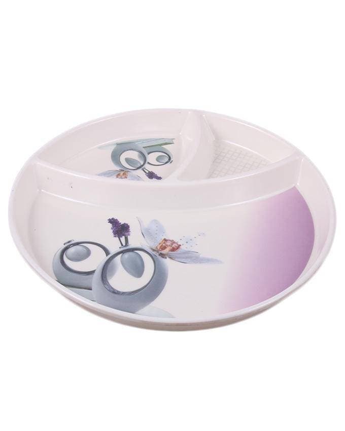 Round Shaped White Colored Melamine Tray for Serving