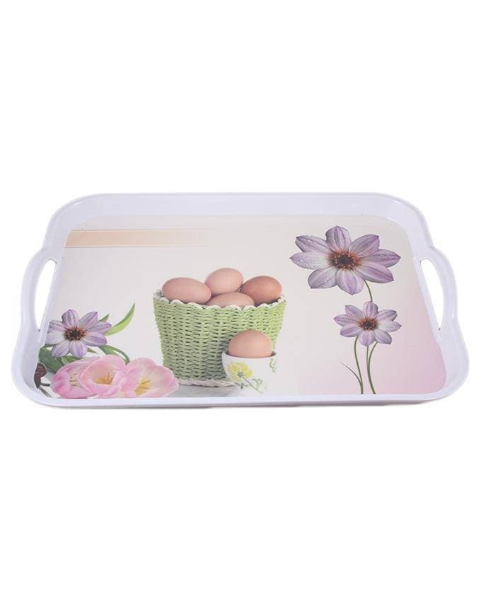 Tuscan Melamine Rectangular Serving Tray With Handles