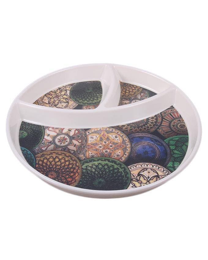 Round Shape White Melamine Tray for Serving