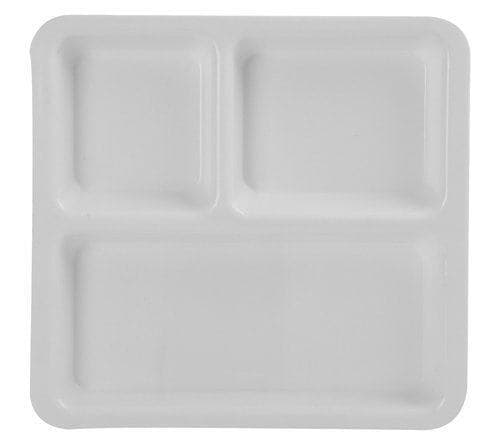 3 Compartments Plastic Serving Dish Tray