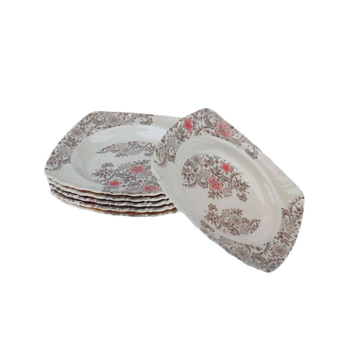 Grey Florentina Melamine Fruit/Dessert/Bread Plates