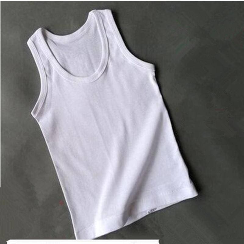 Pack Of 3 White Cotton Sando Vest For New Born Baby
