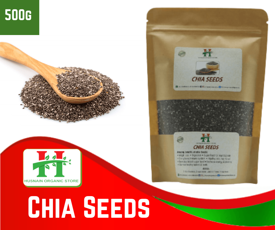 Husnain Organic Store Organic Chia Seeds Weight Loss Organic Products - 500G