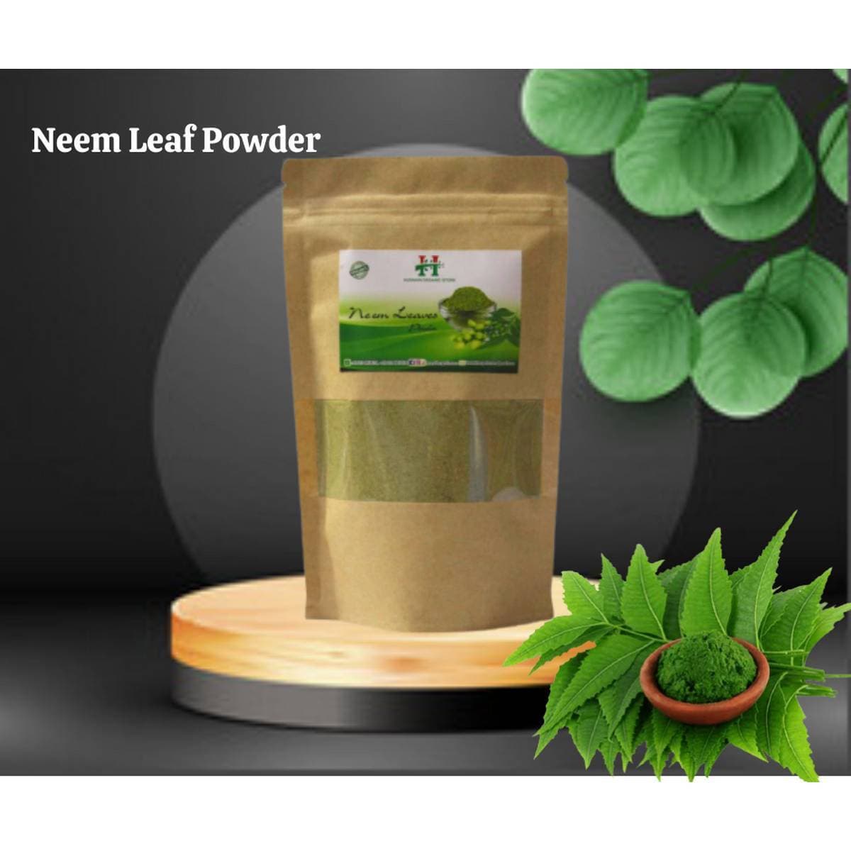 Zain Herbals  Neem Leaf Powder Clear Acne  Protect Teeths  Eliminate Dandruff - 125G