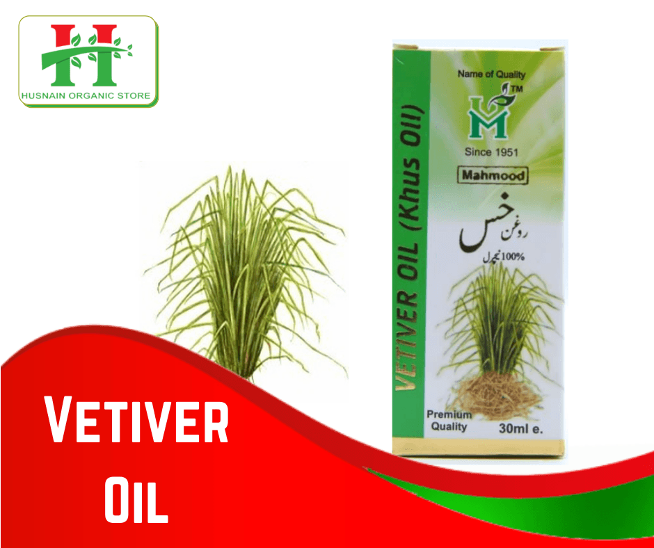 Husnain Organic Store - Vetiver Oil For Skin - 30Ml