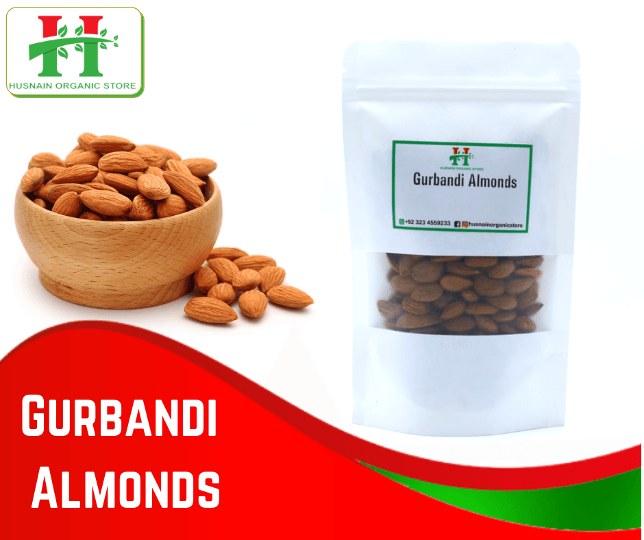 Husnain Organic Store - Gurbandi Almonds 100% Original Badam - 100G