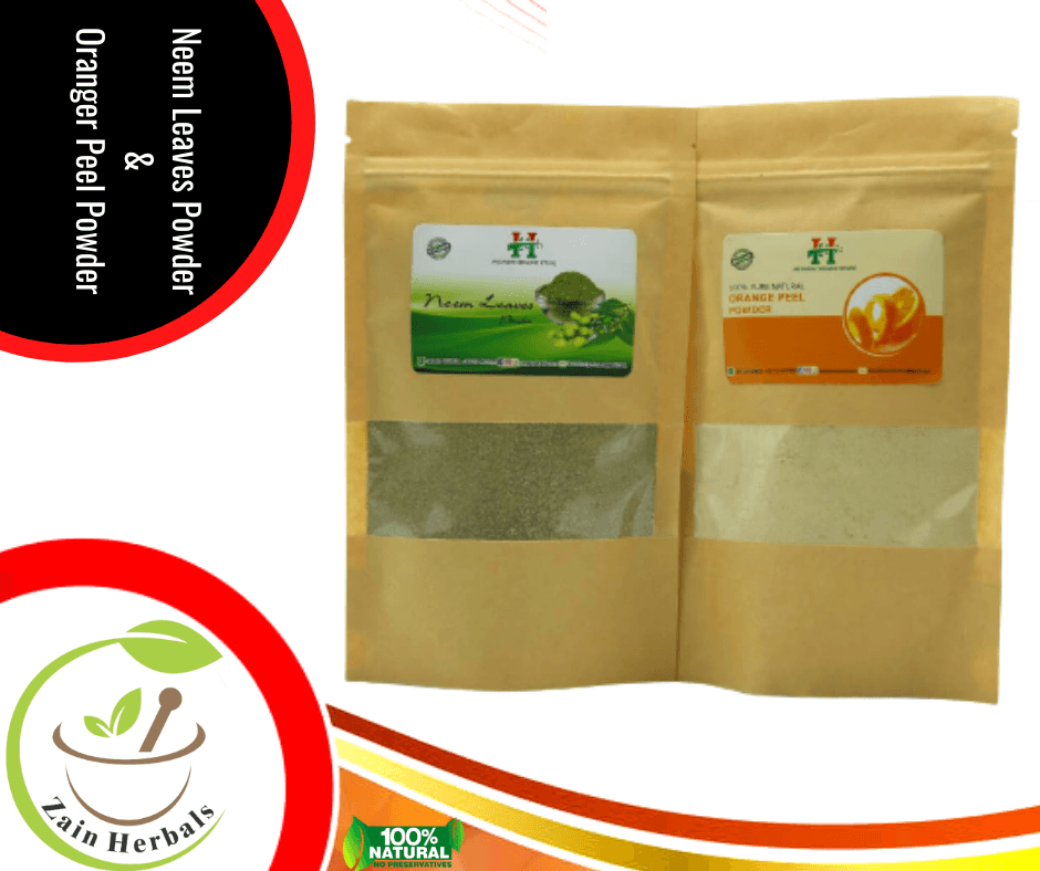 Zain Herbals | Orange Peel Powder 125G & Neem Acne Mask 125G
