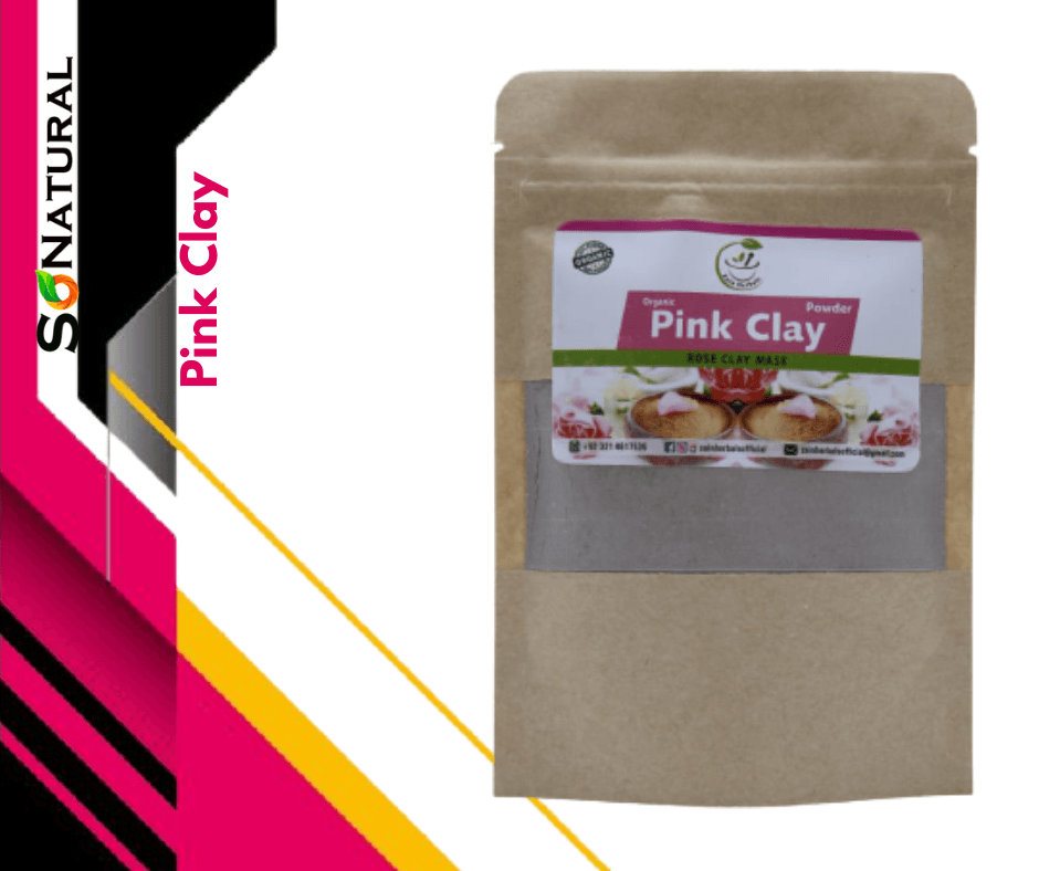 SoNatural Pink Clay Powder Mask - 100% Natural - 100G