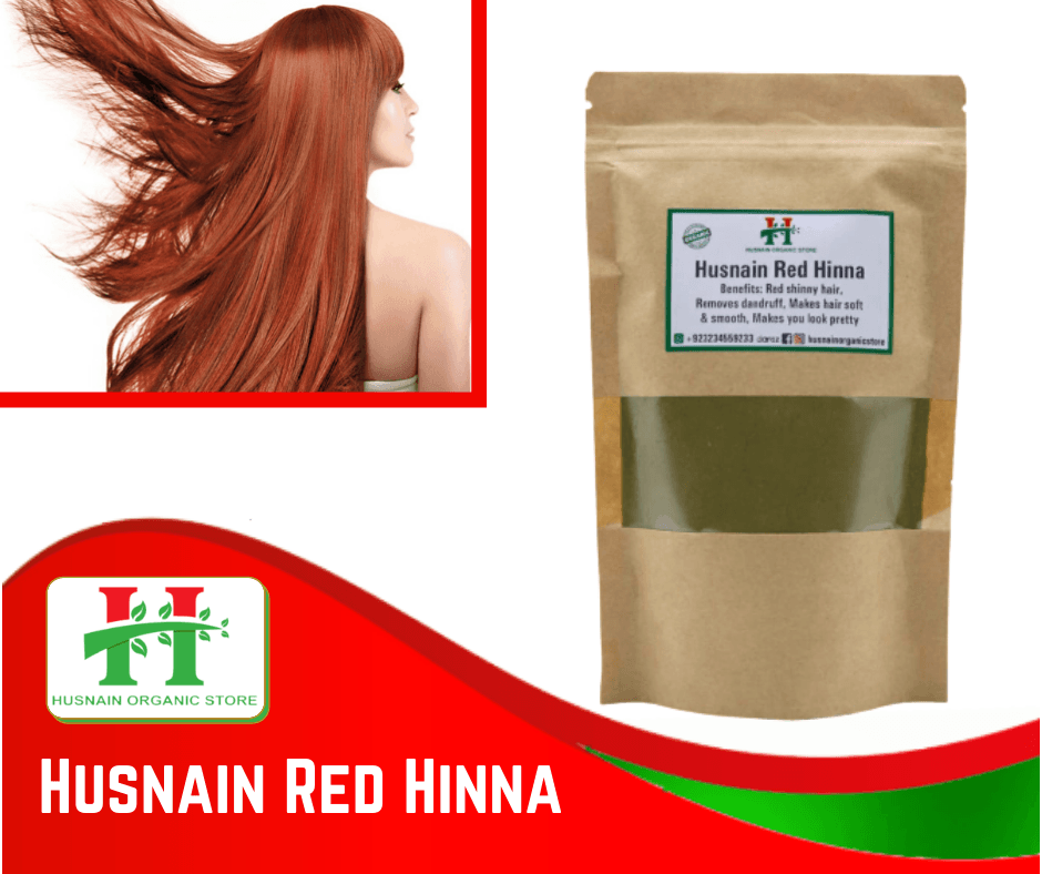 Husnain Organic Store - Husnain Red Henna Hair Color 100% Pure Mehndi - 125g