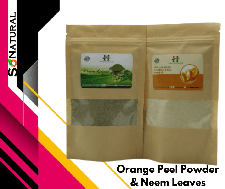 SoNatural - Combo (Pack Of 2) Orange Peel Powder & Neem Leaves Powder (100G) - Best Combo - 100% Natural
