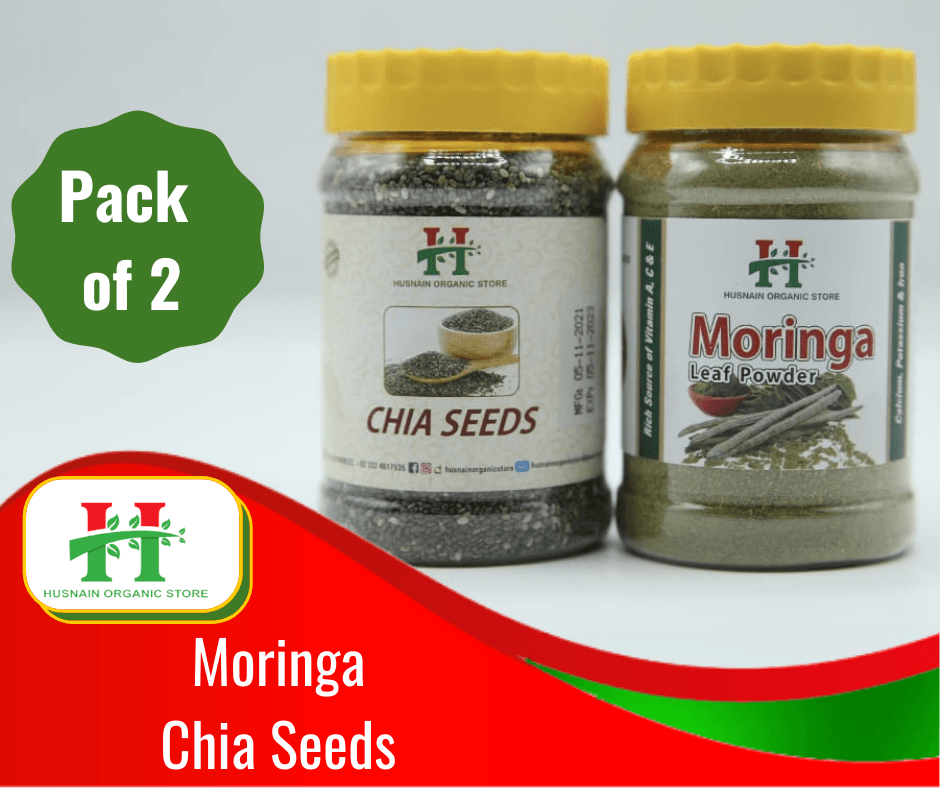 Husnain Organic Store - Chia Seeds & Moringa - 200G