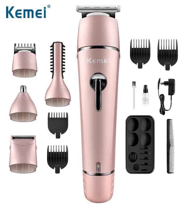 Kemei - Professional Grooming Kit For Men - 10 In 1 - Multicolor