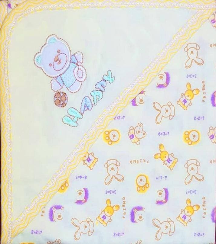 Newborn Baby Wrapping Sheet - Yellow Color