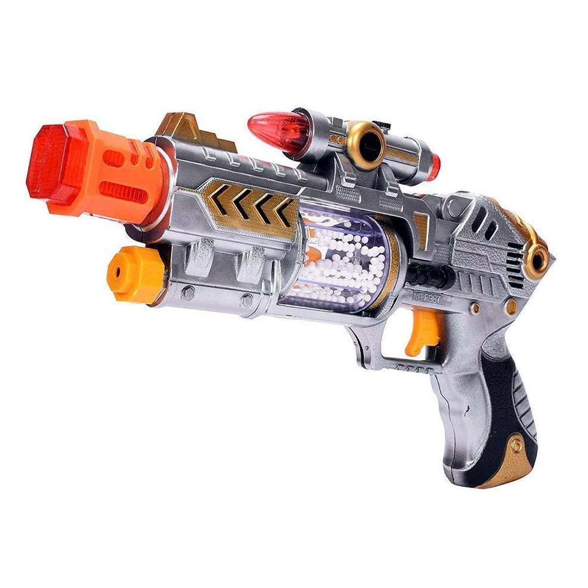 Laser Sound Music Flashing Lights Gun Toy For Kids - Multi Colors