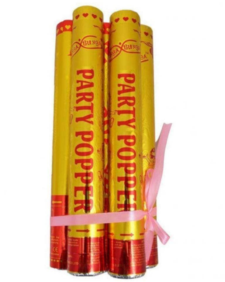 Pack Of 3 - Party Poppers Large - Party Shooter For Birthday Celebration