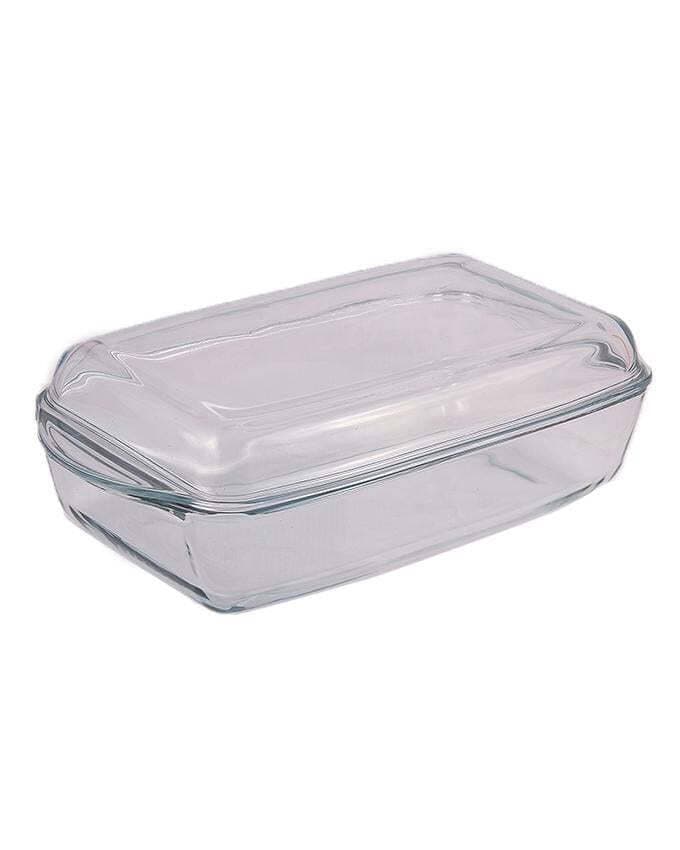 Pasabahce Borcam Borosilicate Glass Casserole With Cover - Rectangular