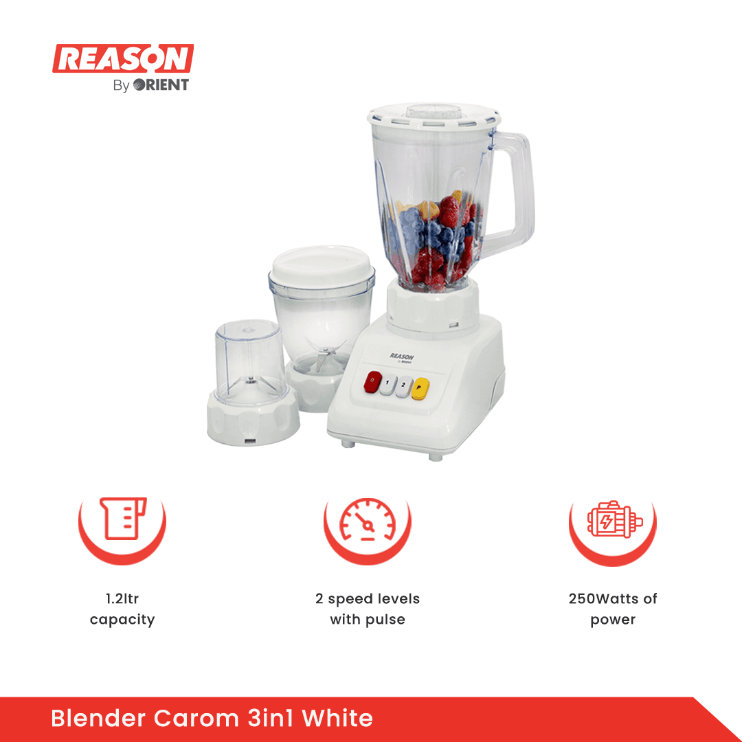 Reason by Orient - Blender Carom 3in1 White RS-B1010