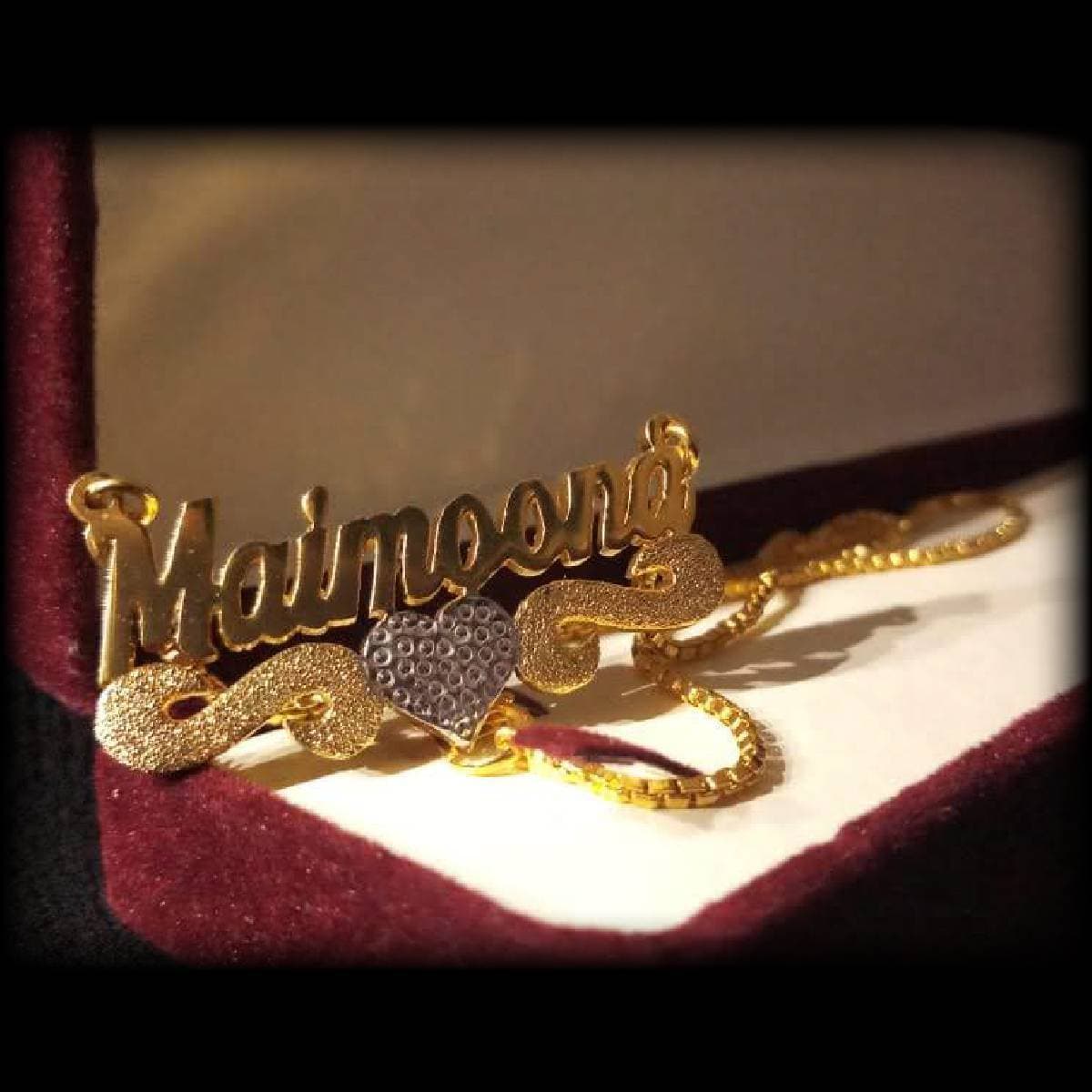 21kt Customize Gold Plated Name Necklace / locket