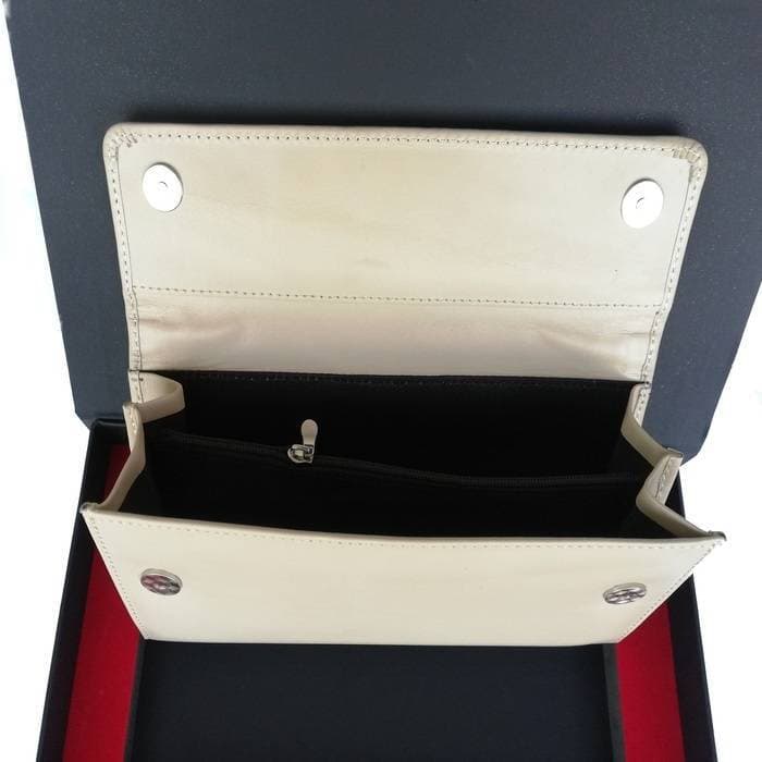 Ladies Clutch Strap Genuine Leather High Quality - Beige