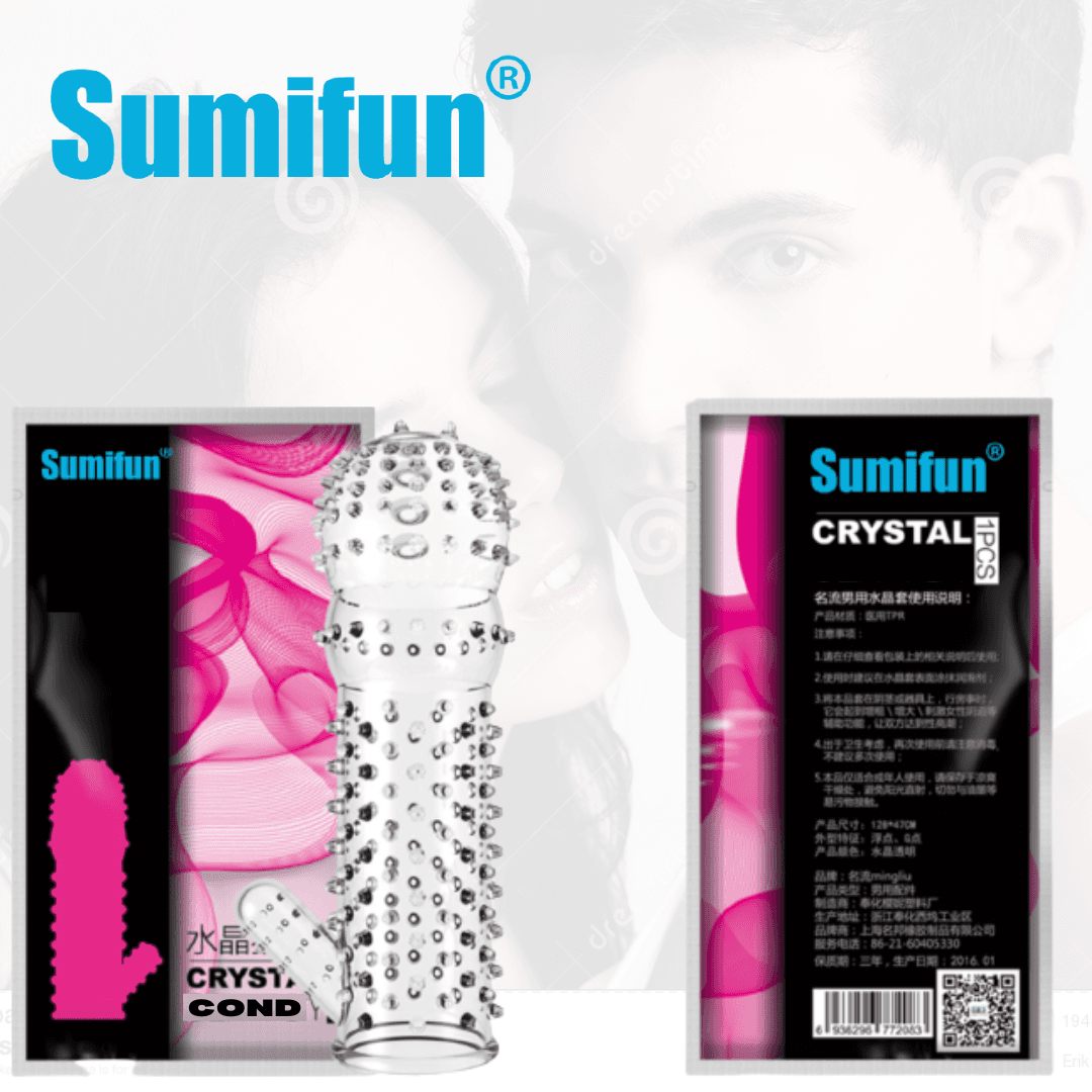 Sumifun Reusable Crystal Silicone Spike Dotted Condoms