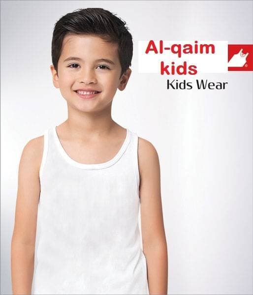 Pack of 3 - White Cotton Sando Bazoo Vest Kids - Half Sleeves