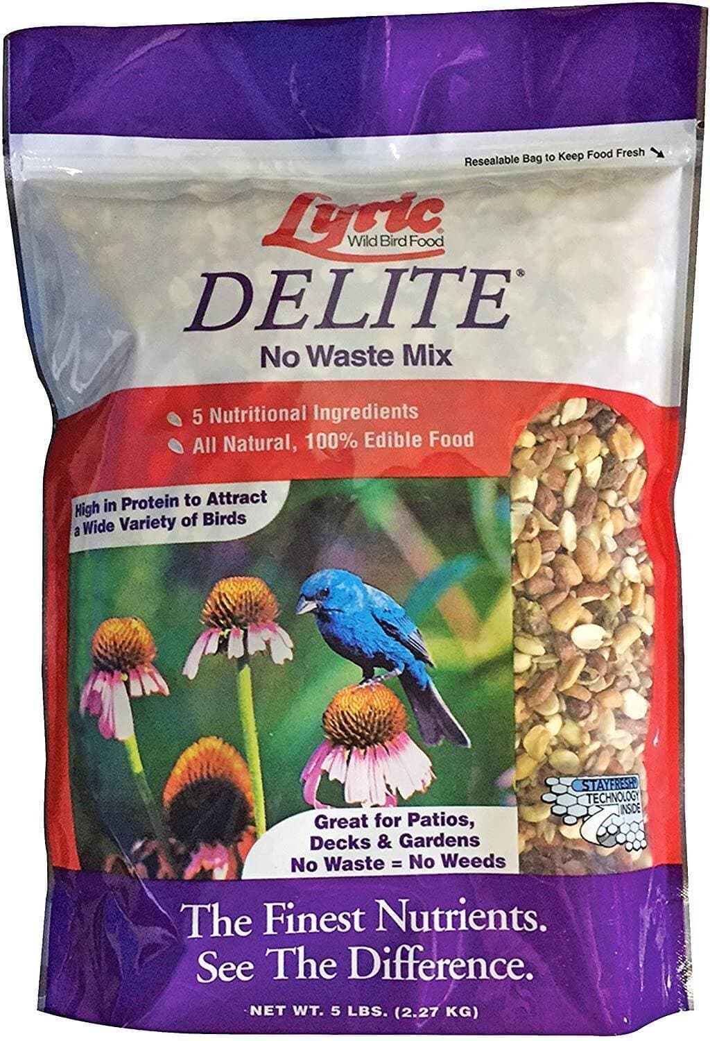Lyric 2647403 - Delite High Protein No Waste Wild Bird Mix-5 Lb