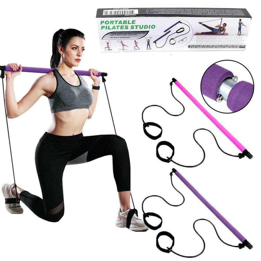 Johiux Portable Pilates Bar Kit With Resistance Band
