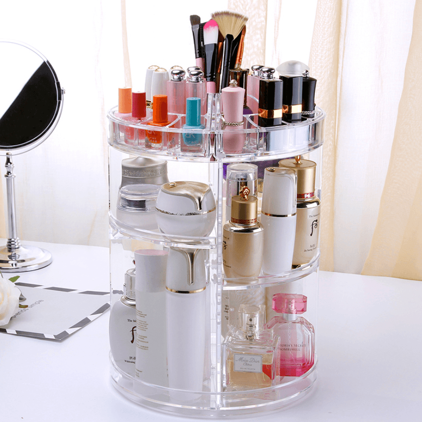 Cosmetic Storage Box 360 Degree Rotating Makeup Storage Rack