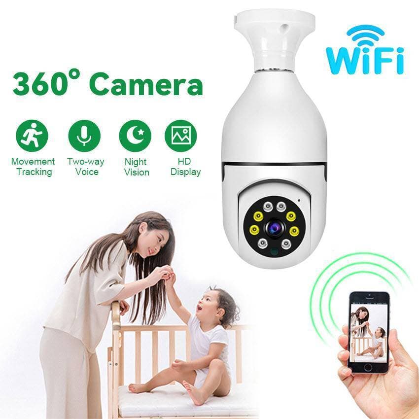 Light Bulb Camera Night Vision Motion Detection Recorder 1080p HD Camera