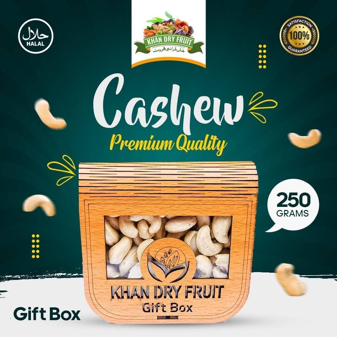 Cashew Nuts kaju Roasted,  A Quality, [ 250gm Packs] Gift Box,
