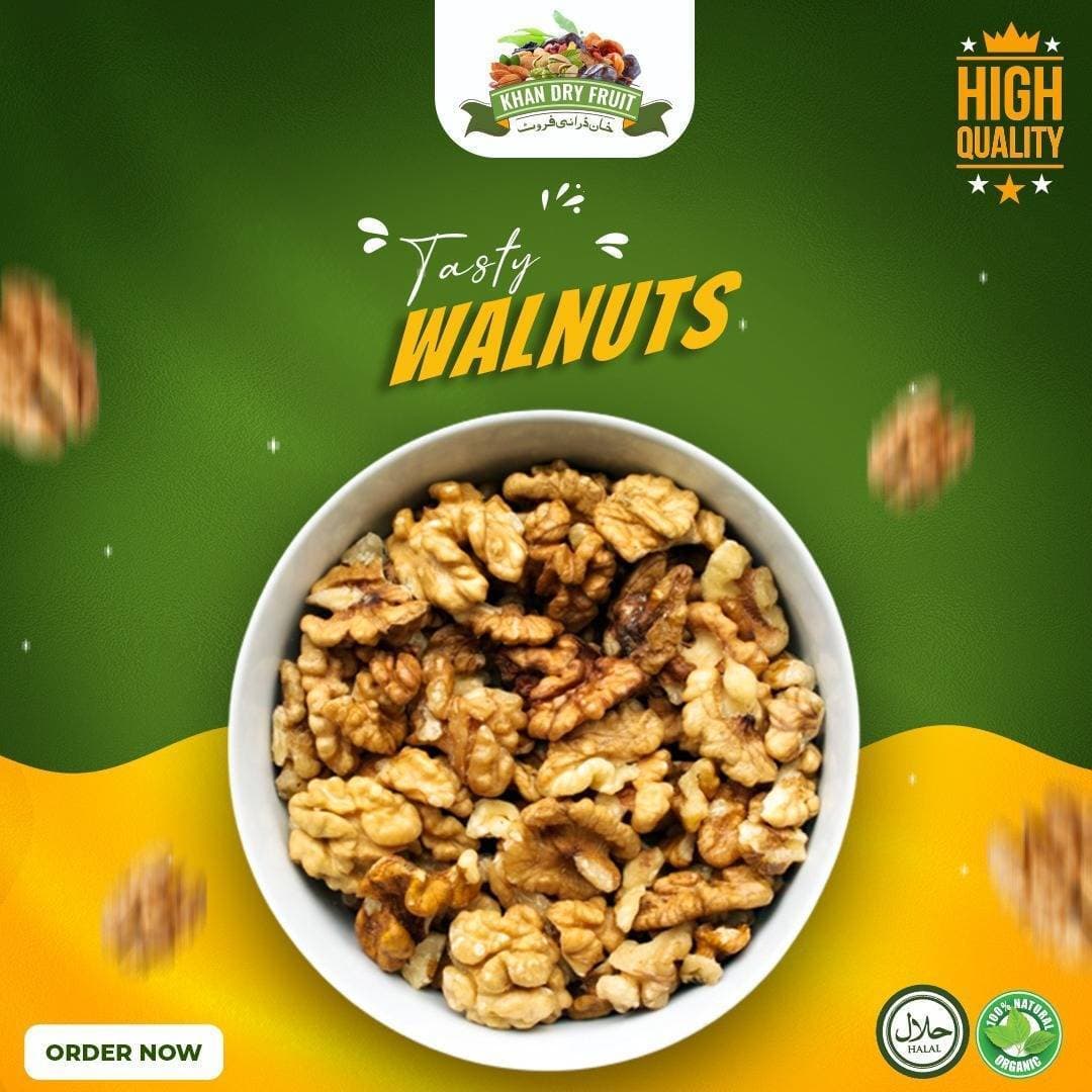100% Natural Dried Kashmiri Walnut Kernels 250gm pack
