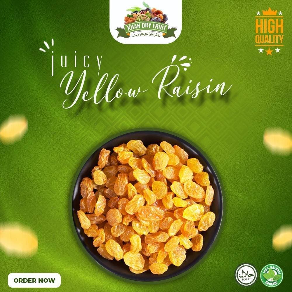 Golden Raisin | Dried Irani Yellow Kishmish (1 Kg)