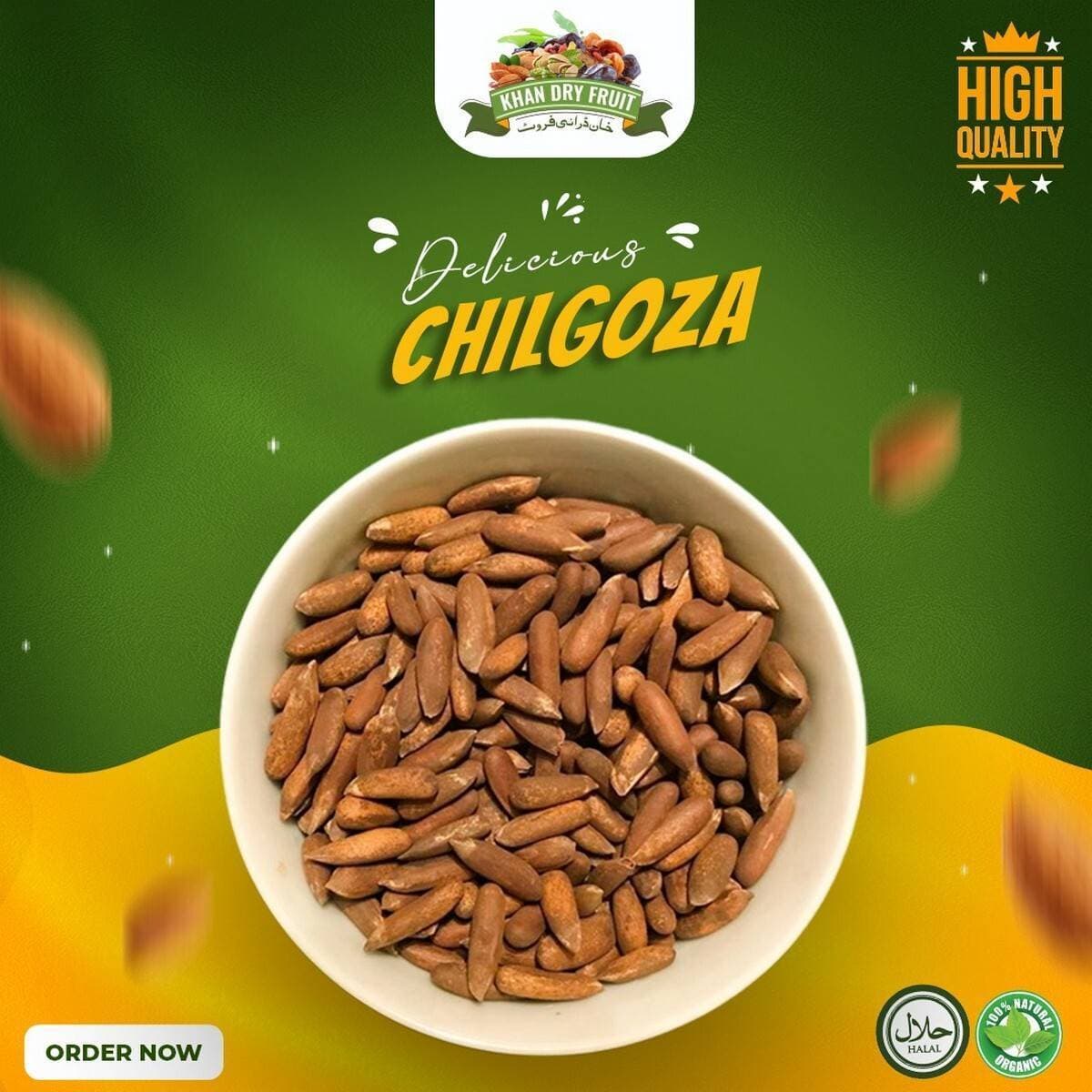 Chilgoza Pine Nuts With Shell - 1000 Gm - Jumbo Chilgoza Seeds