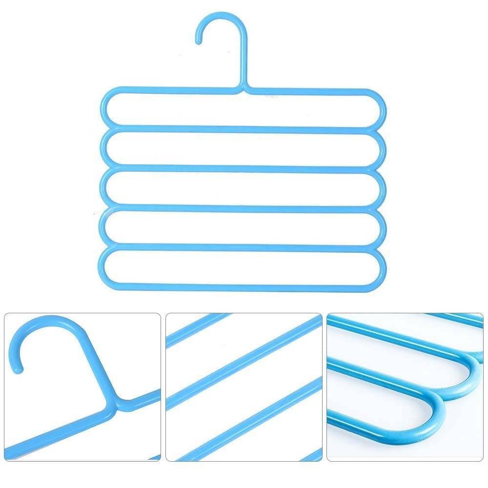 Pack Of 3 Pants Racks Holder Clothing Wardrobe Hangers